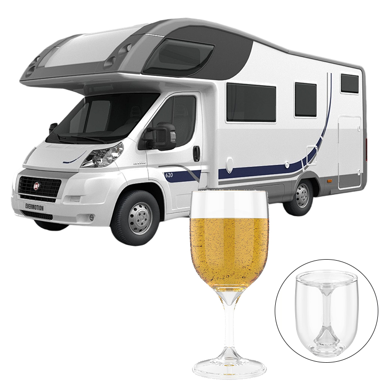 Wine & Beer Unlimited Spirits - RV 휴대용 와인잔 접이식 깨지지 않는
