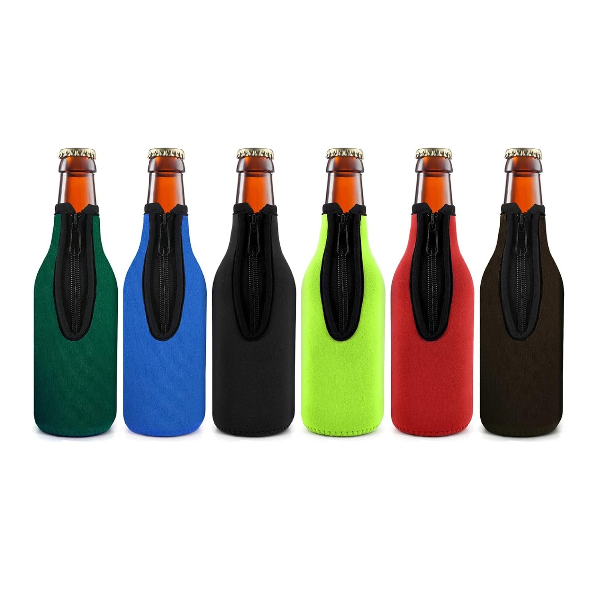 Wine Chiller Sleeve - 맥주병 보온 슬리브 6색 세트, 지퍼형