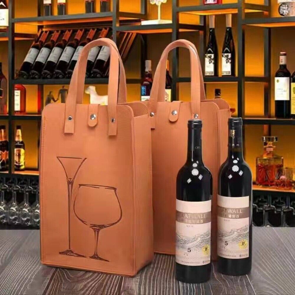 고급 펠트 레드 와인 가방, 이중 손잡이 와인 선물 보 - Wine & Beer Unlimited Spirits 리뷰 및 가격