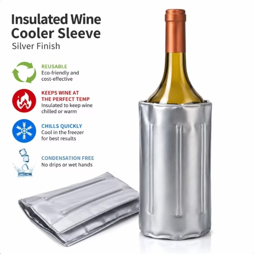 빠른 냉각 효과를 가진 33cm x 18cm 와인 쿨러 - Wine Chiller Sleeve 리뷰 및 가격